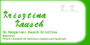 krisztina kausch business card